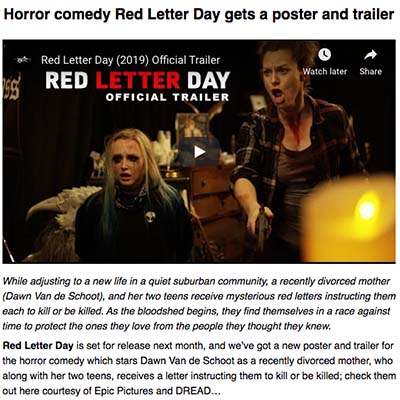 Horror comedy Red Letter Day gets a poster and trailer